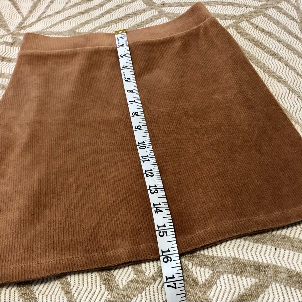 Forever 21 Tan Soft Ribbed Mini Skirt - Picture 5 of 7